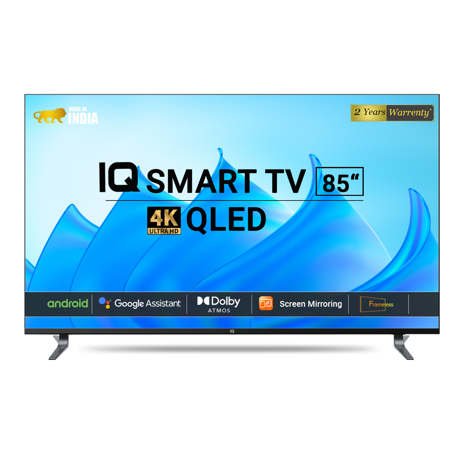IQ 85 inches (215 cm) 4K QLED Frameless Smart TV - IQ Electronics
